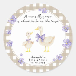 Adesivo Redondo Silly Goose Baby Shower