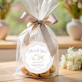 Adesivo Redondo Silly Goose Gender Neutral Baby Shower Thank You