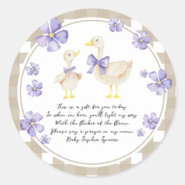Adesivo Redondo Silly Goose Pray Candle