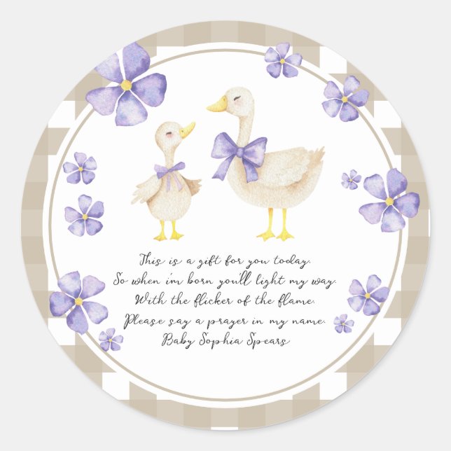 Adesivo Redondo Silly Goose Pray Candle (Frente)