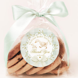 Adesivo Redondo Silly Goose Sage Gender Neutral Thank you