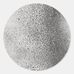 Adesivo Redondo Silver Metálico Simples Faux.