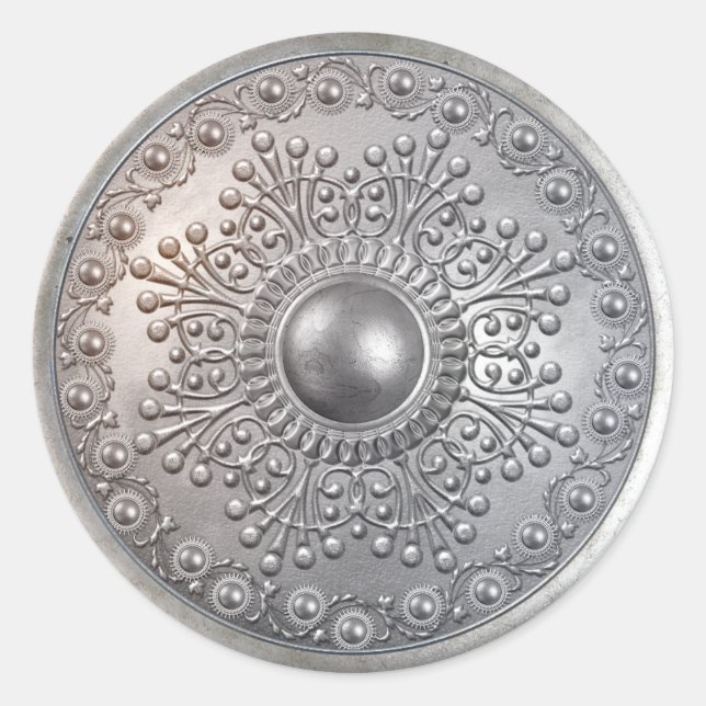 Adesivo Redondo Silver Shield 8 (Frente)