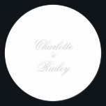 Adesivo Redondo Silver Wedding<br><div class="desc">Vinheta Silver Wedker</div>