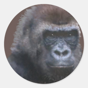 Adesivo Redondo Silverback Gorilla