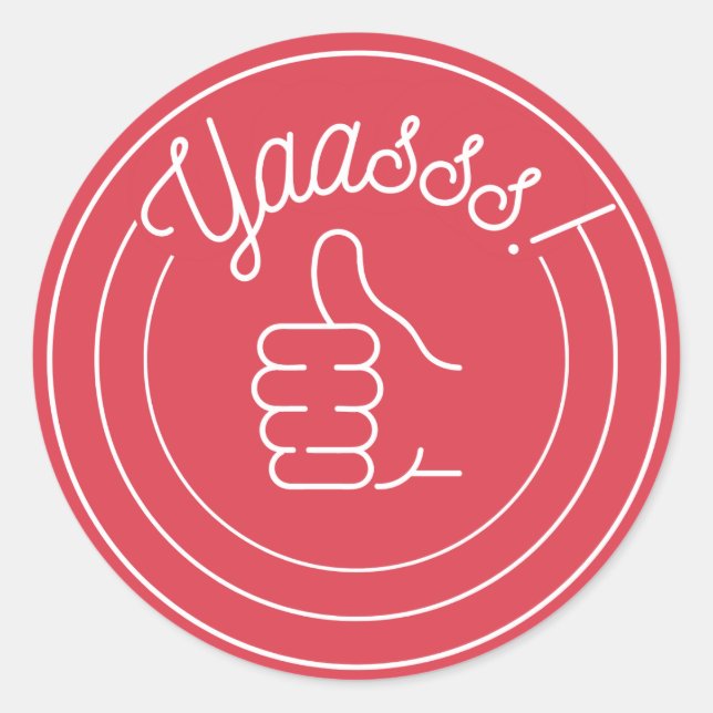 Adesivo Redondo Sim! (Frente)