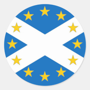 Adesivo Redondo Sim à bandeira independente de Scotland do europe