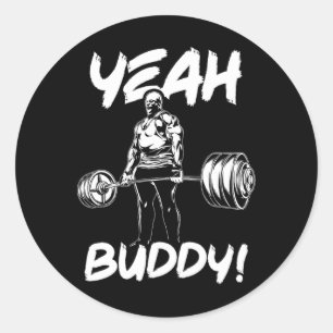Adesivo Redondo Sim Buddy - Ronnie Coleman Bodybuilding Gym Motive