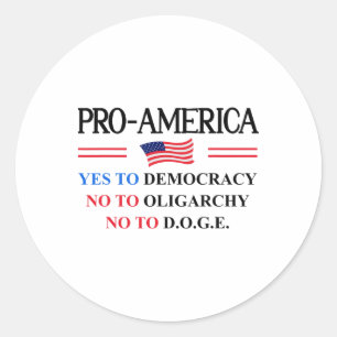 Adesivo Redondo Sim Democracia Não Oligarquia Doge Pro Bandeira Am