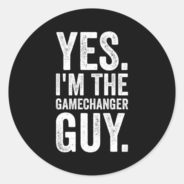 Adesivo Redondo Sim, Eu Sou A Cara Do Gamechanger Baseball (Frente)