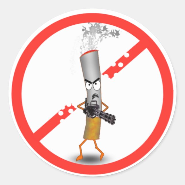 Adesivo Redondo Sim fumar (Frente)