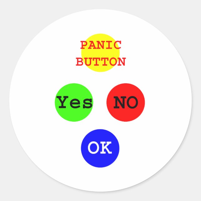 Adesivo Redondo Sim Não Botões O MUSEUM Zazzle Oferece (Frente)