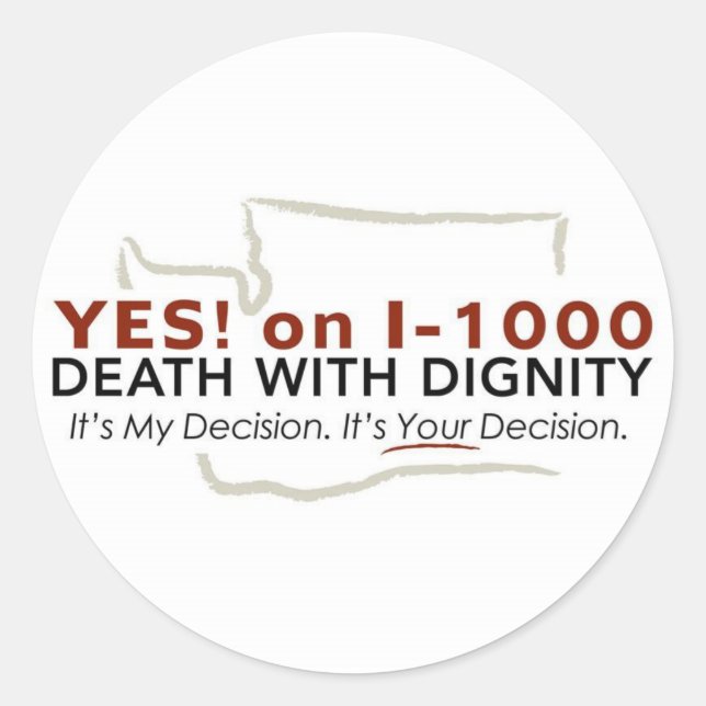 Adesivo Redondo Sim, no I-1000 Small Sticker (Frente)