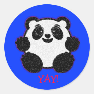 Adesivo Redondo Sim! Panda Sticker