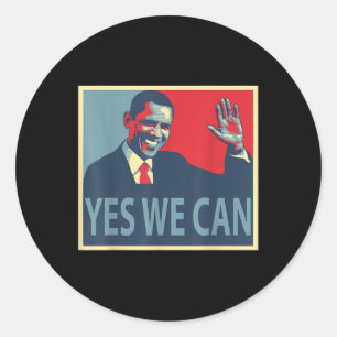 Adesivo Redondo Sim, podemos Barack Obama Presidente