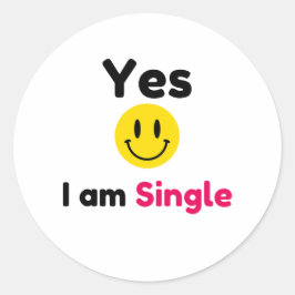 Adesivo Redondo Sim, sou design solteiro
