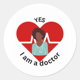 Adesivo Redondo Sim, sou médica