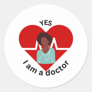Adesivo Redondo Sim, sou médica