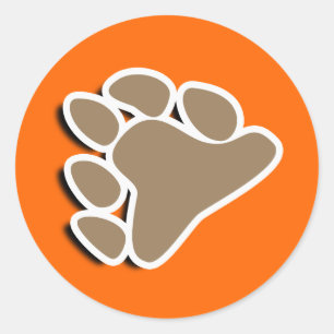 ADESIVO REDONDO SÍMBOLO 3D DA PÁGINA DE URSO