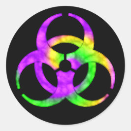 Adesivo Redondo Símbolo Acid Spiral Biohazard