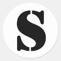 Símbolo alfabético por Janz - Letra S branca