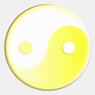 Adesivo Redondo Símbolo Amarelo brilhante Yin/Yang