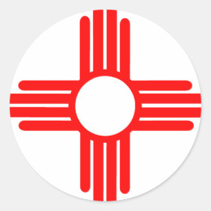 Adesivo Redondo Símbolo americano de Sun do indiano