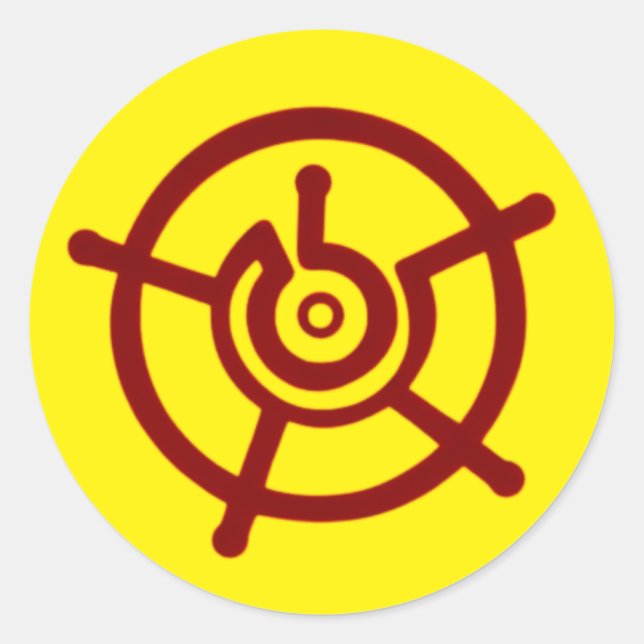 Adesivo Redondo Símbolo Ancião Halo (Frente)