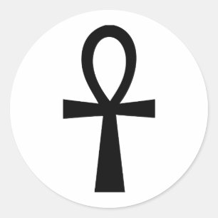 Adesivo Redondo Símbolo Ankh: Arte vetorial: