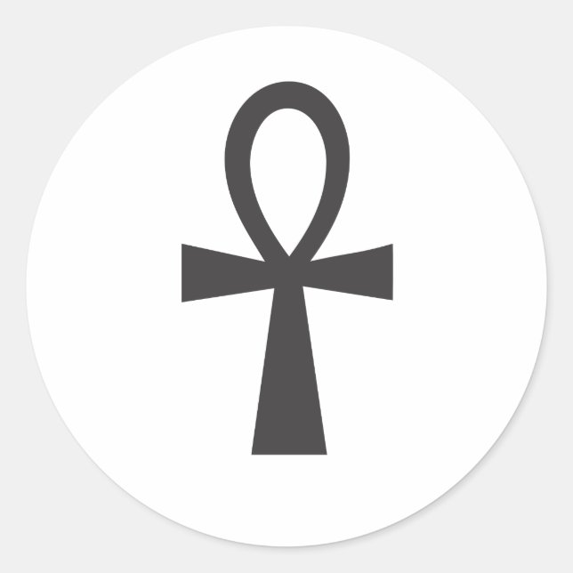 Adesivo Redondo Símbolo Ankh da Vida (Frente)