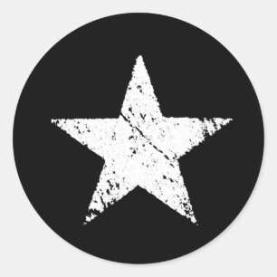 Adesivo Redondo símbolo antigo do exército de estrelas de tinta ar