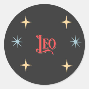 Adesivo Redondo Símbolo Astrológico de Leo