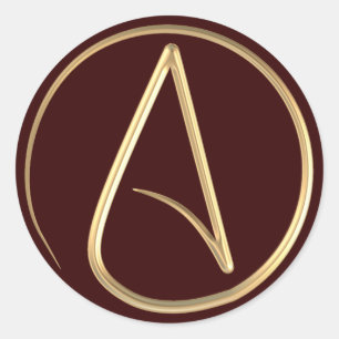 Adesivo Redondo Símbolo ateu