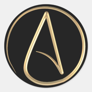 Adesivo Redondo Símbolo ateu