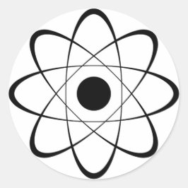 Adesivo Redondo Símbolo Atom Estilizado