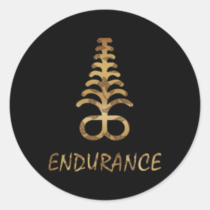 Adesivo Redondo Símbolo Aya Endurance Adinkra Gana África Ocidenta