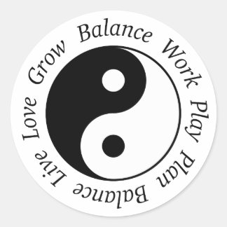Adesivo Redondo Símbolo Balance Yin Yang
