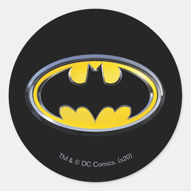 Adesivo Redondo Símbolo Batman, Logotipo clássico
