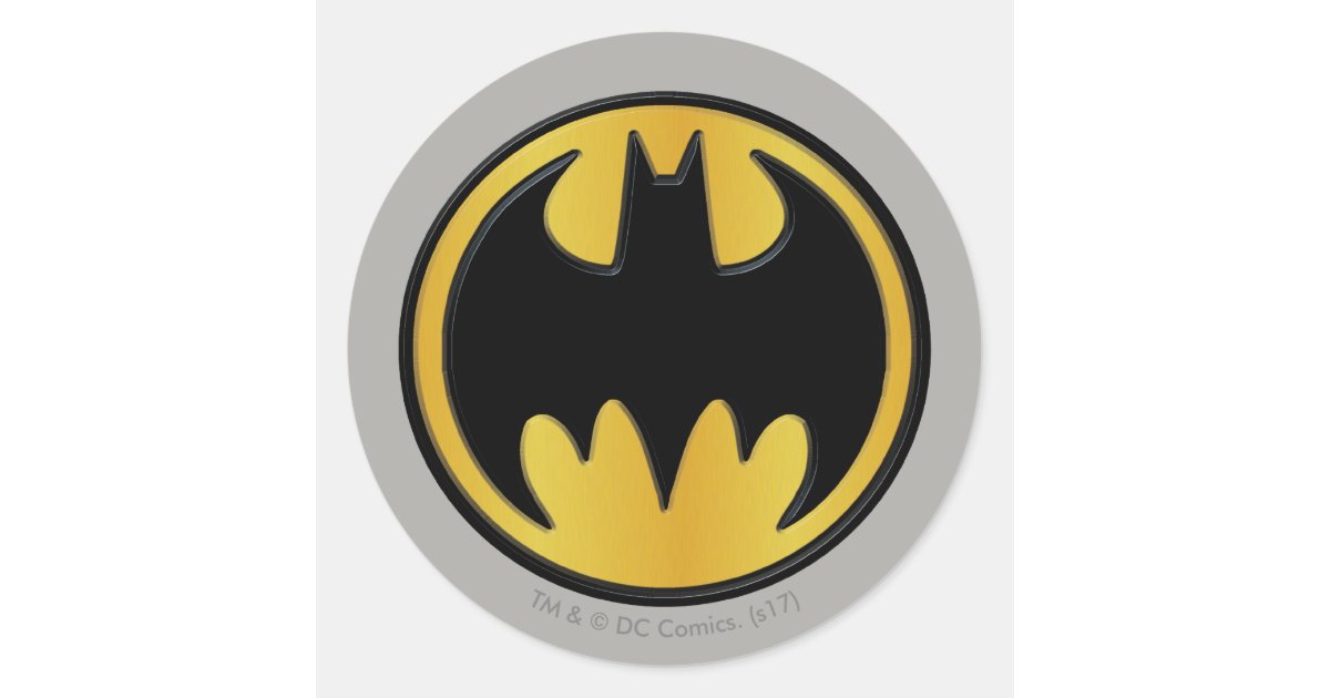 Adesivo Redondo Símbolo Batman | Logotipo redondo clássico | Zazzle Brasil