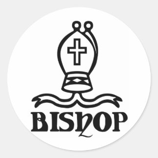 Adesivo Redondo Símbolo Bishop Chess