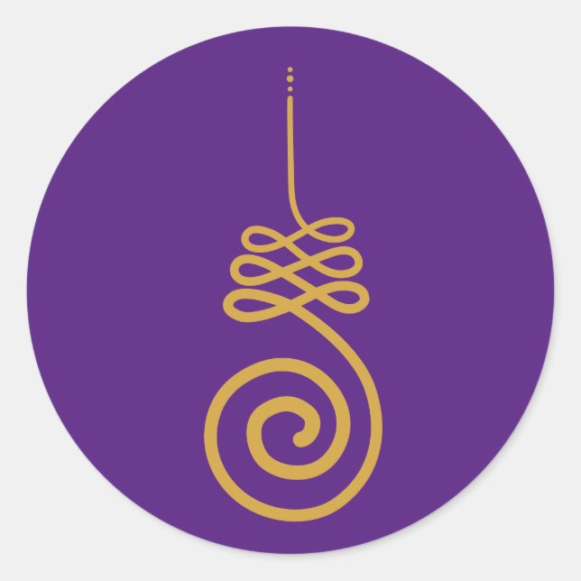 Adesivo Redondo Símbolo budista unalomo (Frente)