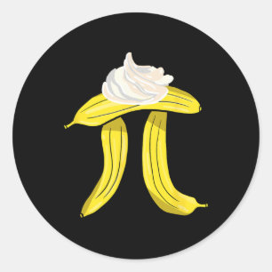 Adesivo Redondo Símbolo Bynana Cream Pi - Nerd de Matemática Pie L