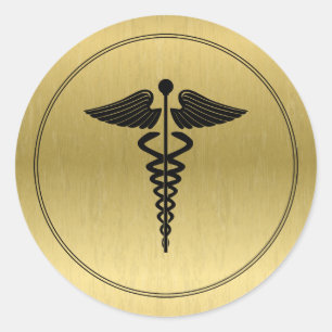 Adesivo Redondo Símbolo Caduceus Sticker