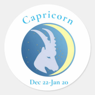 Adesivo Redondo Símbolo Capricorn Thunder_Cove