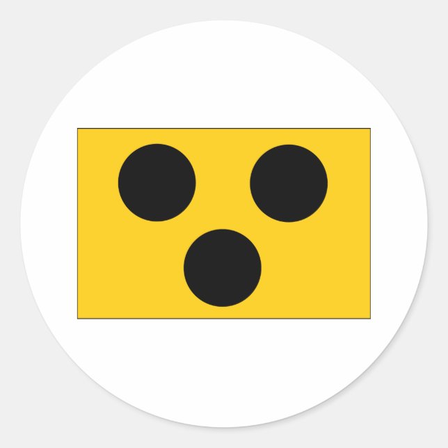 Adesivo Redondo Símbolo Cego (Frente)