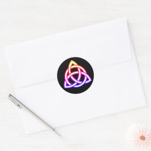 Adesivo Redondo Símbolo Celtic Trinity Knot Triquetra Wicca