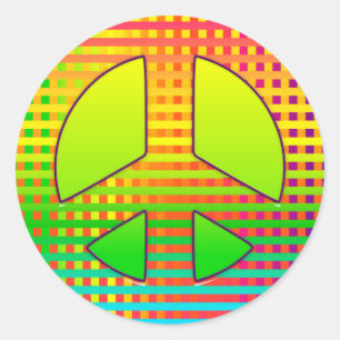 Adesivo Redondo Símbolo CKC-Peace 05-Round Stickers/Seals