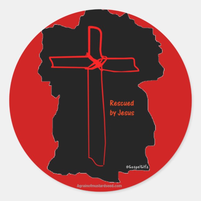 Adesivo Redondo Símbolo Cristão (Frente)