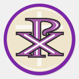 Adesivo Redondo Símbolo Cristão