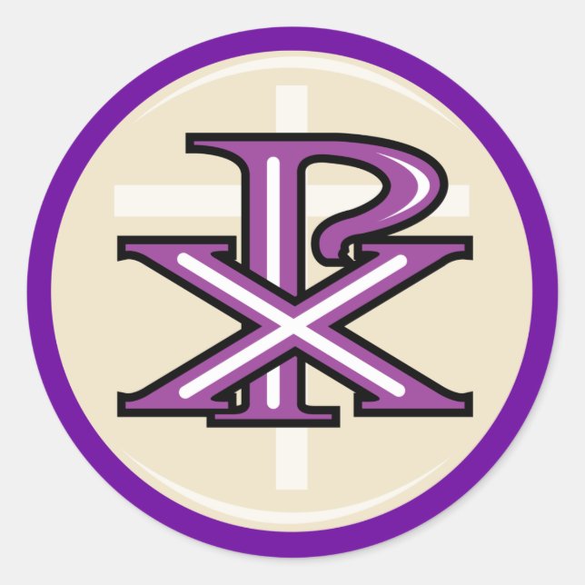 Adesivo Redondo Símbolo Cristão (Frente)